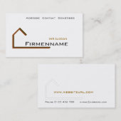 Carte De Visite Travaux de construction (Devant / Derrière)