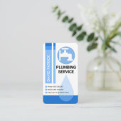 Carte De Visite Travaux de plomberie des niveaux d'eau bleu (Debout devant)