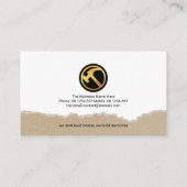 Carte De Visite Travaux de rénovation de plâtre de ciment en briqu (Dos)