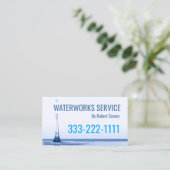 Carte De Visite Travaux d'eau du service de plomberie d'urgence (Debout devant)