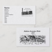 Carte De Visite Travaux locomotifs de Baldwin, vieil Ironsides (Devant / Derrière)