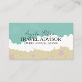 Carte De Visite Travel Advisor Consultant Agency Beach (Devant)