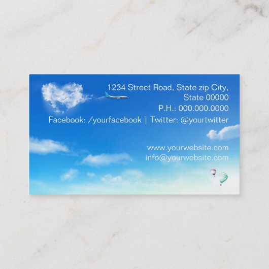 Carte De Visite Travel Agent (Dos)