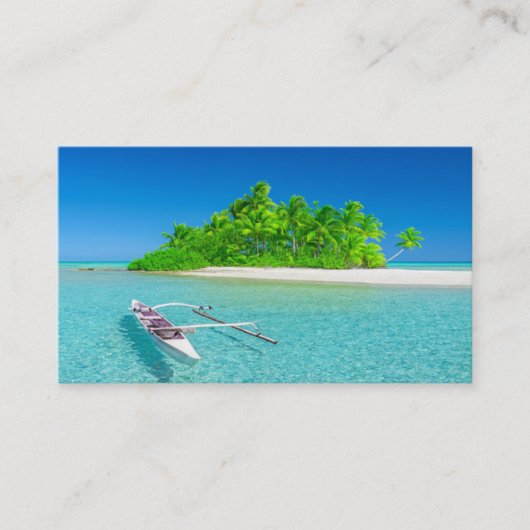 Carte De Visite Travel Agent Vacation Planning Tropical Get Away (Devant)