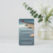Carte De Visite Travel Consultant Plane Wing Business Card (Debout devant)