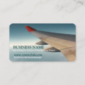 Carte De Visite Travel Consultant Plane Wing Business Card (Dos)
