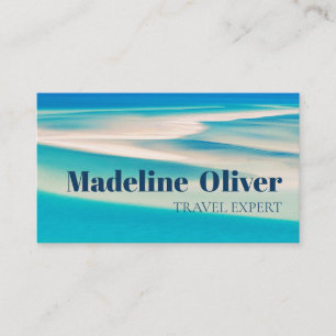 Carte De Visite Travel Ocean Beach Sea Aqua Blue élégant Business