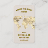 Carte De Visite Travel Planner Adventure World Map Tour Sable (Devant)