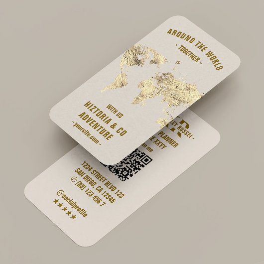Carte De Visite Travel Planner Adventure World Map Tour Sable