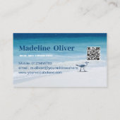 Carte De Visite Travel Sea Ocean Beach Blue Modern (Dos)