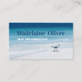 Carte De Visite Travel Sea Ocean Beach Blue Modern (Devant)