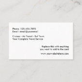 Carte De Visite Travel Service (Dos)