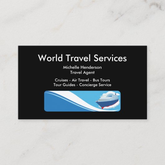 Carte De Visite Travel Service (Devant)