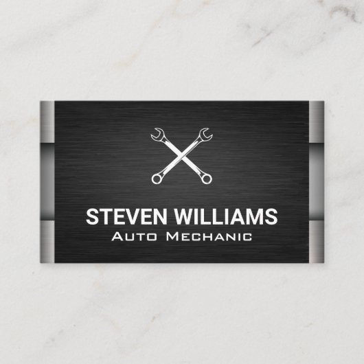 Carte De Visite Traversées | Argent noir métallique (Devant)