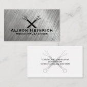 Carte De Visite Traverses | Métallique brossé (Devant / Derrière)