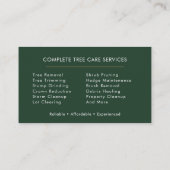 Carte De Visite Tree Care Service Professional (Dos)