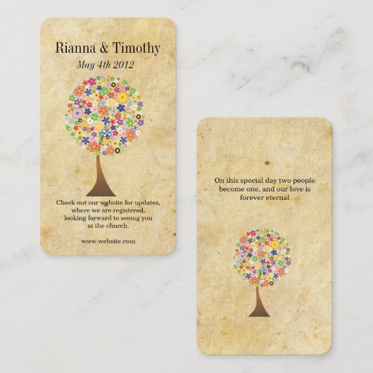 Carte De Visite Tree of Life (Devant / Derrière)