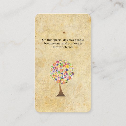 Carte De Visite Tree of Life (Dos)