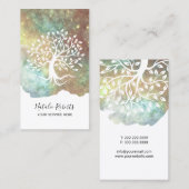 Carte De Visite Tree Root Modern Glam Parties scintillant Beauté S (Devant / Derrière)