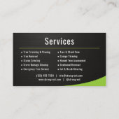 Carte De Visite Tree Service Arborist Metallic (Dos)