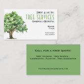 Carte De Visite Tree Services Standard, 3.5" x 2.0 "Business Card (Devant / Derrière)