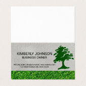 Carte De Visite Tree Stylized Logo | Lawn Care (Extérieur déplié)