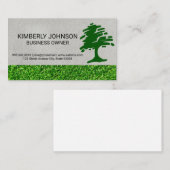 Carte De Visite Tree Stylized Logo | Lawn Care (Devant / Derrière)