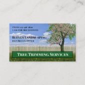 Carte De Visite Tree Trimming Landscaping Service Business Card (Devant)