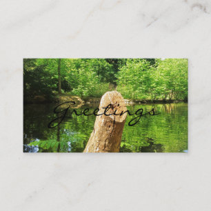 Carte De Visite Tree Trunk Nature Photographie Parc du lac
