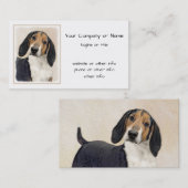 Carte De Visite Treeing Walker Coonhound Peinture - Art original (Devant / Derrière)