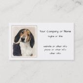 Carte De Visite Treeing Walker Coonhound Peinture - Art original (Devant)