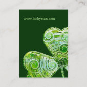 Carte De Visite Trèfle chanceux | floral (Dos)