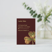 Carte De Visite Trèfle chanceux | floral (Debout devant)