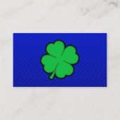Carte De Visite Trèfle de feuille du bleu 4 (Dos)