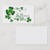 Carte De Visite Trèfle de jour de St Patricks (Devant / Derrière)