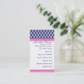 Carte De Visite treillis Preppy Navy (Debout devant)