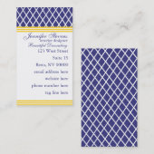 Carte De Visite treillis Preppy Navy (Devant / Derrière)