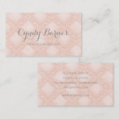 Carte De Visite Trellis Rose doux en Pêche (Devant / Derrière)