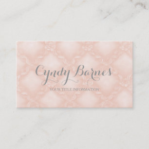 Carte De Visite Trellis Rose doux en Pêche