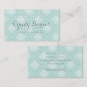 Carte De Visite Trellis Rose doux en vert menthe (Devant / Derrière)