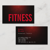 Carte De Visite Trend Brownish Red Personal Fitainer Sports (Devant / Derrière)