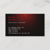 Carte De Visite Trend Brownish Red Personal Fitainer Sports (Dos)