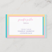 Carte De Visite Trend Colonnes Nom manuscrit Texte Simple Moderne (Dos)