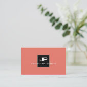 Carte De Visite Trend Colors Monogramme Moderne Modèle élégant (Debout devant)