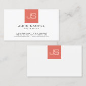 Carte De Visite Trending Business Moderne Monogrammé Élégant (Devant / Derrière)