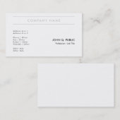 Carte De Visite Trending Modern Creative Simple Plain Company (Devant / Derrière)
