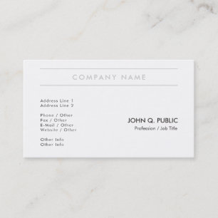 Carte De Visite Trending Modern Creative Simple Plain Company