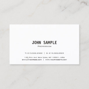 Carte De Visite Trending Modern élégant blanc élégant élégant élég