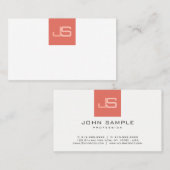 Carte De Visite Trending Modern Monogrammed Élégant Modèle (Devant / Derrière)