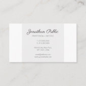 Carte De Visite Trending Modern Simple Chic Plain Professional (Devant)